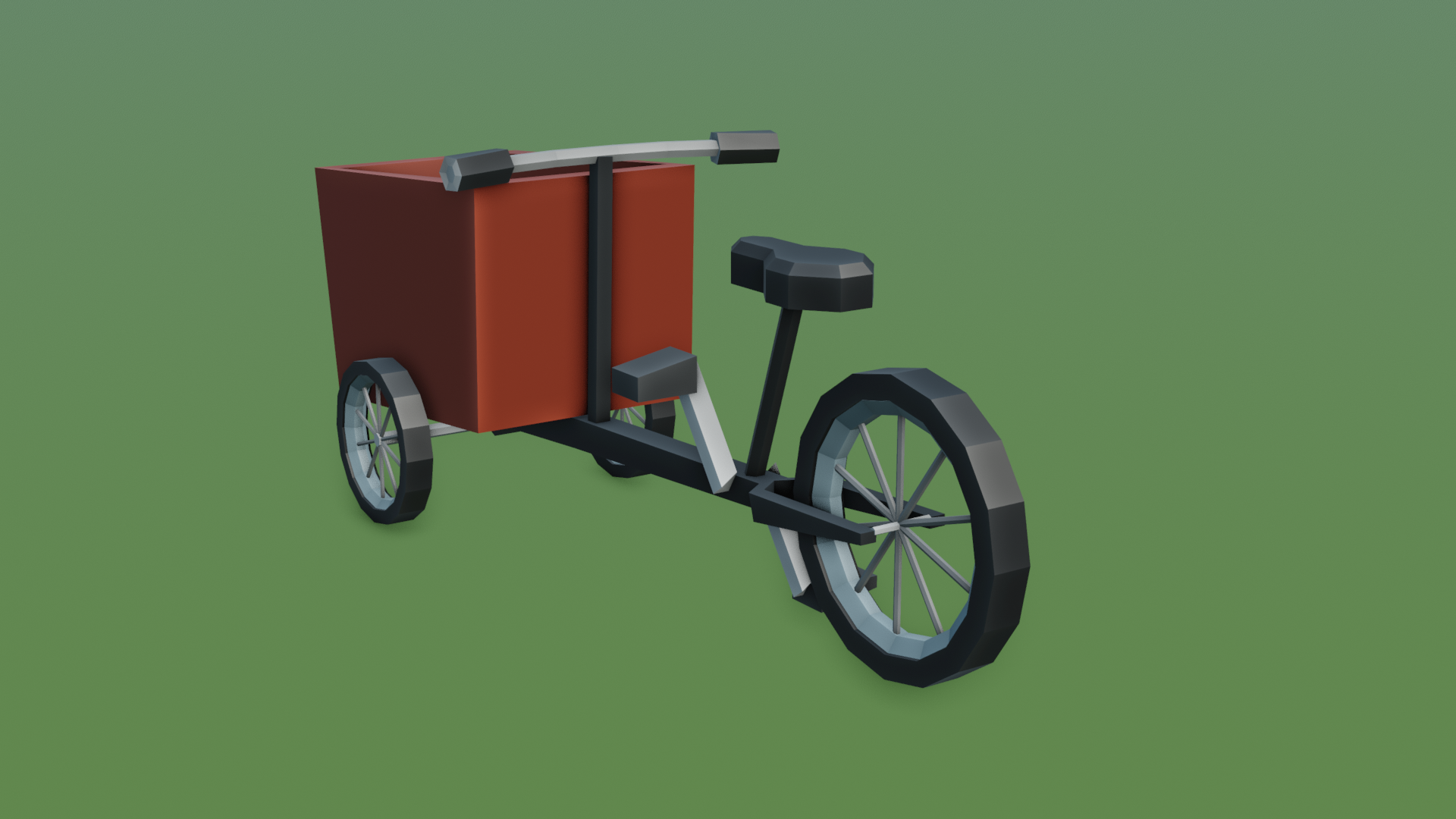 Low poly Cargo bike preview image 1
